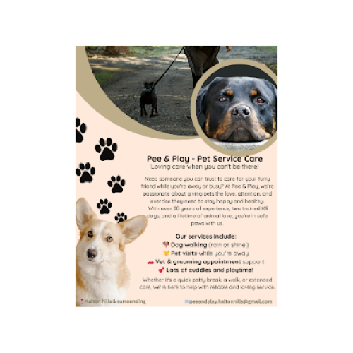 Pee & Play — dog walking & pet sitting in Halton Hills